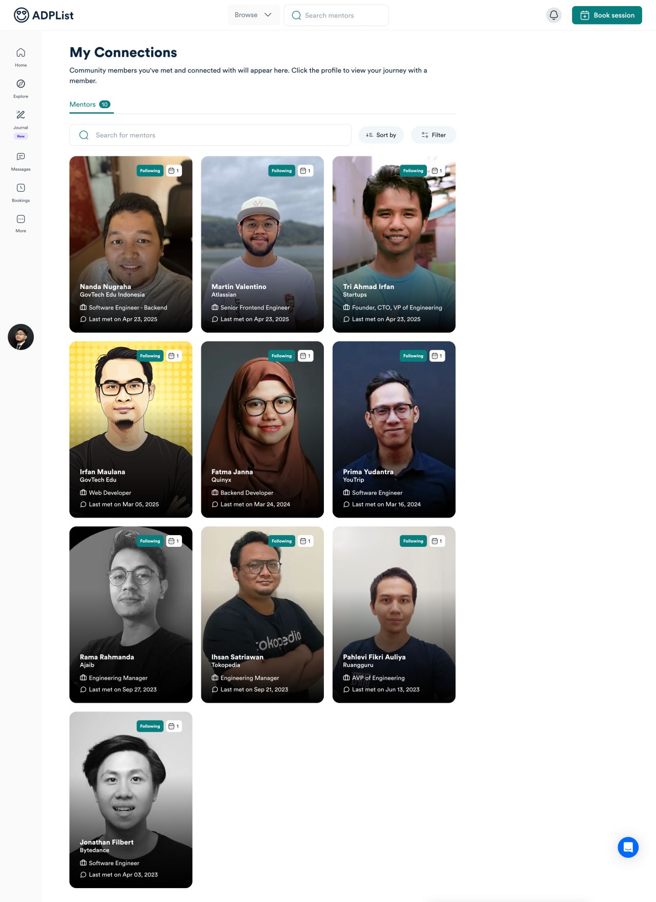 Belajar langsung dari mentor ADPList